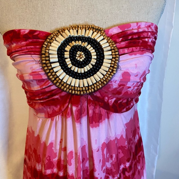 Strapless Maxi Dress with Beading - Picture 2 of 4